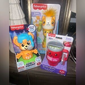 Fisher-Price Linkimals and Laugh & Learn Toy Set - Blue, Orange, Red